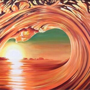 Ocean wave art - 12x12" print